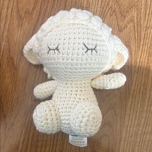 Handmade Cream Crochet Lamb Plush
